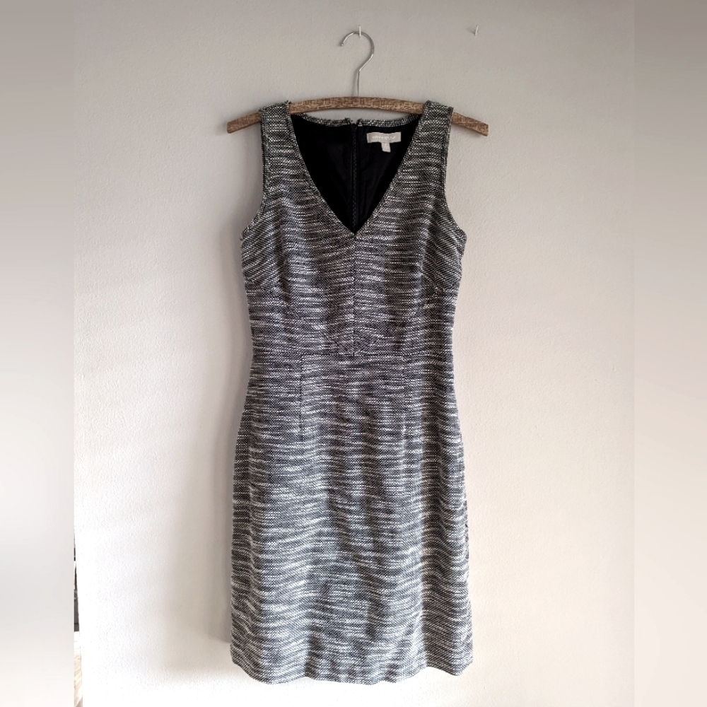 Banana republic heather dress black and white